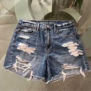 American Eagle Outfitters Ripped Blue Jean Shorts
